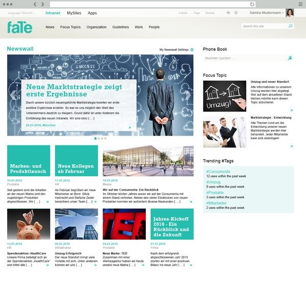 Nachrichten im Intranet - Kampagnenkommunikation durch Fokus Themen