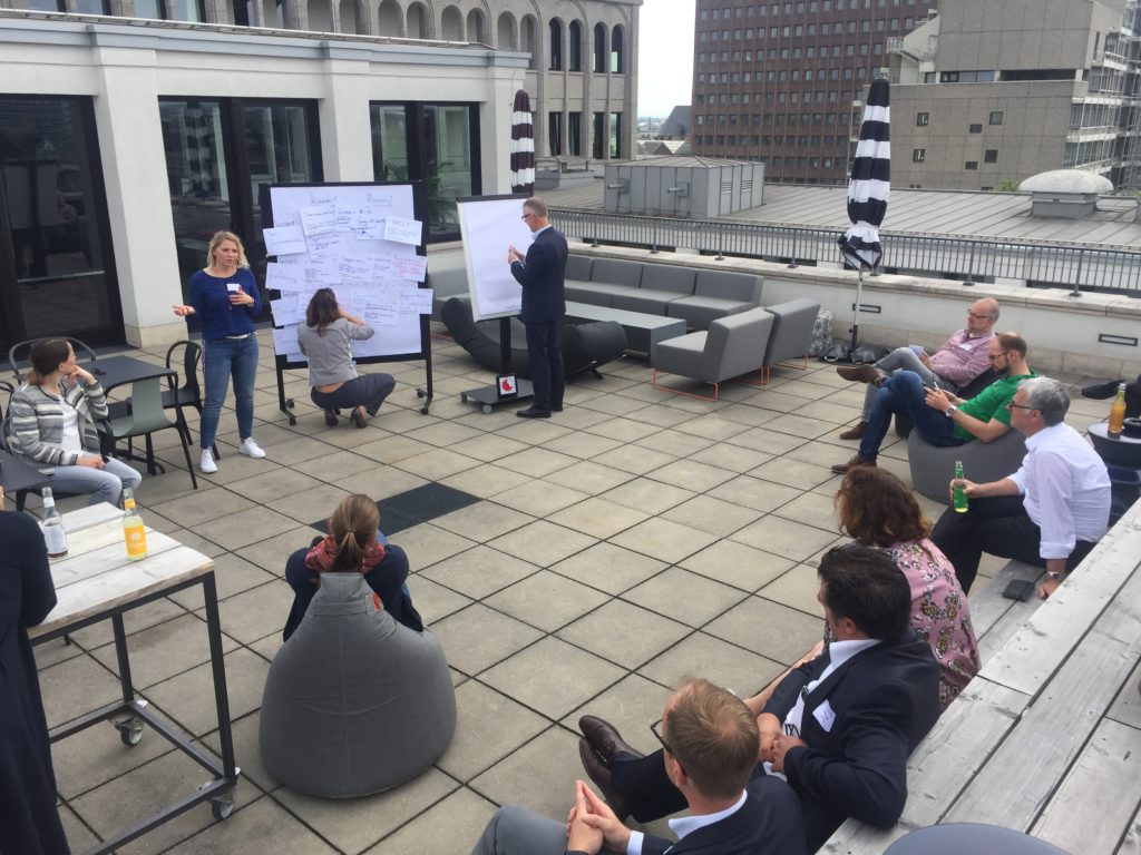 Auf der Dachterrasse in Köln wurde man gleich etwas kreativer