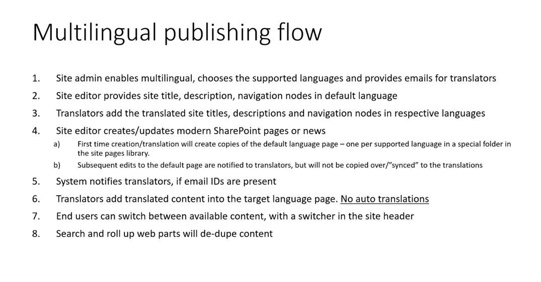 Multilingual publishing flow