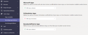 laden von benutzerdefinierten Apps zulassen