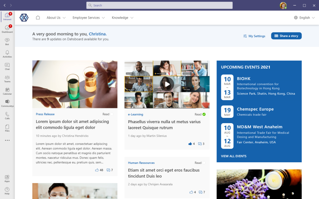 Startseite-Microsoft-Teams