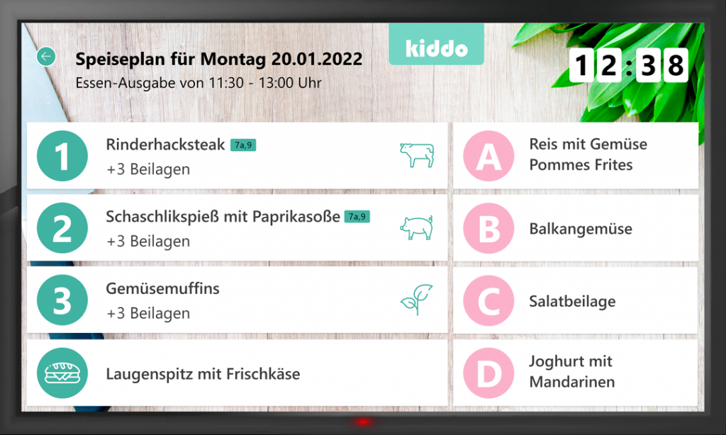 digitale-Infotafe-Speiseplan