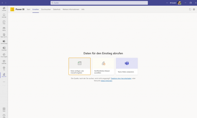 PowerBI_Teams_Erstellen