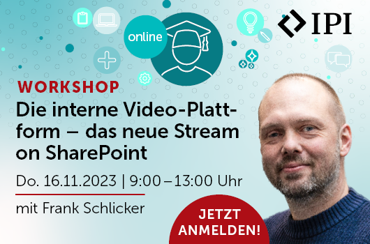 Jetzt anmelden: Letzte freie Plätze im Stream on SharePoint Workshop!