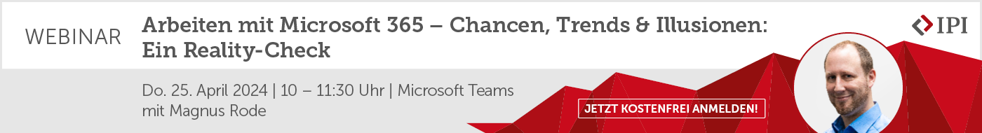 Arbeiten mit Microsoft 365: Chancen Trends & Illusionen Seitenbanner