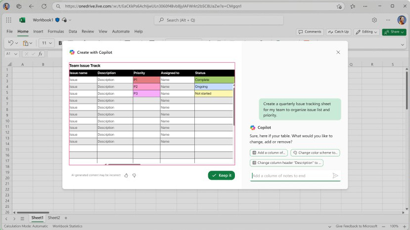 Copilot für Projekte